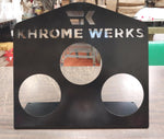 Black Mirrored Khrome Werks Muffler Tip Store Display Man Cave Garage Decor
