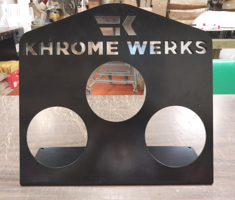 Black Mirrored Khrome Werks Muffler Tip Store Display Man Cave Garage Decor