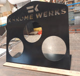 Black Mirrored Khrome Werks Muffler Tip Store Display Man Cave Garage Decor