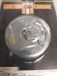 Chrome Custom Flush-Mount Fuel Filler Gas Cap Non-Vented No Lock w/Slot Harley