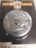 Chrome Custom Flush-Mount Fuel Filler Gas Cap Non-Vented No Lock w/Slot Harley