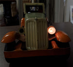 Antique Pierce arrow Girard Tin Toy Car Windup Vtg 13" Metal Auto Unrestored!!