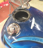 Little Annies Pair Boubie Gas Cap Covers Harley 1985^ Screw In FLST Dyna Chopper