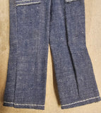 VTG 1972 Malibu Ken Doll MOD Outfit Denims For Fun Blue Jeans Shirt Fashion 3376