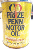 Vtg Prize Penn Pennzoil Gas Premium Oil Can Pennsylvania Collector 20-20W 32OZ