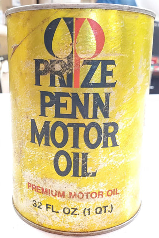 Vtg Prize Penn Pennzoil Gas Premium Oil Can Pennsylvania Collector 20-20W 32OZ