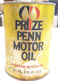 Vtg Prize Penn Pennzoil Gas Premium Oil Can Pennsylvania Collector 20-20W 32OZ