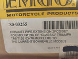 New Exhaust Pipe Extension 2 PC Triumph TR/T120 1963-1970 Bonneville 80-03255