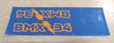 Blue Orange BMX 34 Lightning Bolt Racing Frame Fork Sticker Decal Old School