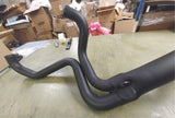 2 Into 1 Staggered Black Exhaust 5 Speed Harley Twin Cam Touring Bagger 48 Angle