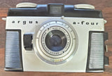 Vtg Argus Camera Film A-four W flash cover 35mm Brown Leather Case Photography