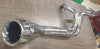 Staggered Chrome 2 into 1 Exhaust 6 Speed 7 Sensor Hole Harley Touring Bagger