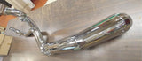 Staggered Chrome 2 into 1 Exhaust 6 Speed 7 Sensor Hole Harley Touring Bagger