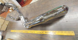 Staggered Chrome 2 into 1 Exhaust 6 Speed 7 Sensor Hole Harley Touring Bagger
