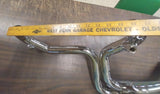 Staggered Chrome 2 into 1 Exhaust 6 Speed 7 Sensor Hole Harley Touring Bagger