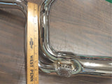 Staggered Chrome 2 into 1 Exhaust 6 Speed 7 Sensor Hole Harley Touring Bagger