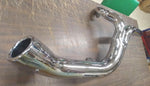 2 Into 1 Chrome Exhaust Lake 6 Speed 45 Degree Offset Harley Glide Touring Bagge