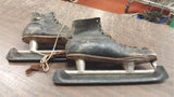 Black Vtg Ice Skates Tyer Rubber Large GoodYear Stiched Scubbard Alfred Johnson