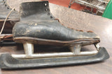 Black Vtg Ice Skates Tyer Rubber Large GoodYear Stiched Scubbard Alfred Johnson