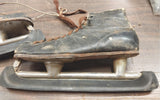 Black Vtg Ice Skates Tyer Rubber Large GoodYear Stiched Scubbard Alfred Johnson