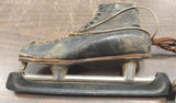 Black Vtg Ice Skates Tyer Rubber Large GoodYear Stiched Scubbard Alfred Johnson