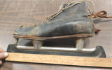 Black Vtg Ice Skates Tyer Rubber Large GoodYear Stiched Scubbard Alfred Johnson