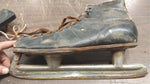 Black Vtg Ice Skates Tyer Rubber Large GoodYear Stiched Scubbard Alfred Johnson