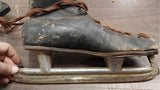 Black Vtg Ice Skates Tyer Rubber Large GoodYear Stiched Scubbard Alfred Johnson