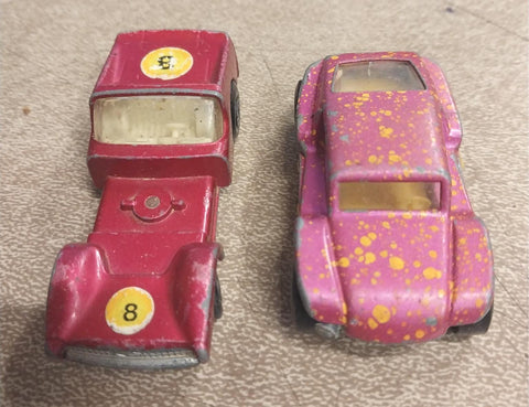 Vtg Lot of 2 Matchbox Series No. 30 Beach Buggy & #19 Road Dragster 1970