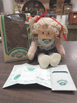 Cabbage Patch Kids Doll w/Box Adoption Papers Birth Certification Plaid Dress