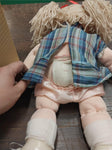 Cabbage Patch Kids Doll w/Box Adoption Papers Birth Certification Plaid Dress