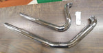 New Chrome Factory Drag Pipes 1996-2003 Harley FXST FLST Short Back Slash Cut