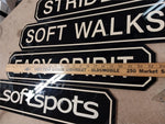 Set of Six Brand Name Shoes Signs Department Store Vtg Display Isle Easy Spirit