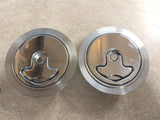 Aircraft Style Weld-In Gas Cap Set Harley Custom chopper Softail Dyna Fatbob chr