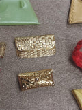 1960's Vintage Barbie Doll Lot 8 Purse Lime Red Gold Red Handbags Pouch Plastic