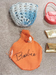 Vtg 1960's Handbag Purse Basket Suitcase Barbie Doll Lot 8 Blue Orange Gold Pink