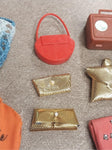 Vtg 1960's Handbag Purse Basket Suitcase Barbie Doll Lot 8 Blue Orange Gold Pink