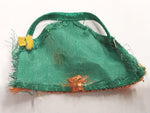1970's Green Halter Short Dress Closed Toe Small Heel Bow Fashion Clothing