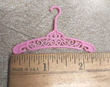Vintage Lot of 14 Filigree Barbie Doll Plastic Hanger White Pink Green Red Yello