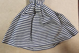 Vintage 1960s Mattel Barbie Cotton Casual Blue White Striped Dress Outfit #912