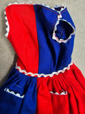 VTG 1960s Barbie Mattel Fancy Free Red White & Blue Dress w/White Trim #943