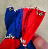 VTG 1960s Barbie Mattel Fancy Free Red White & Blue Dress w/White Trim #943