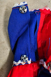 VTG 1960s Barbie Mattel Fancy Free Red White & Blue Dress w/White Trim #943