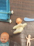 Lot of Mini Dolls Flatsy Cory Bride Sleepy Eyes Rubber Band Made in Italy