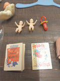 Lot of Mini Dolls Flatsy Cory Bride Sleepy Eyes Rubber Band Made in Italy
