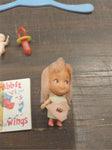 Lot of Mini Dolls Flatsy Cory Bride Sleepy Eyes Rubber Band Made in Italy