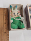 Vintage Baby Mini Beanie Zoo Rabbit Green Onsie Bunny Hare Buck