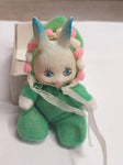 Vintage Baby Mini Beanie Zoo Rabbit Green Onsie Bunny Hare Buck