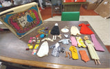 Mattel Barbie Doll Case Assorted Clothes Shoes Dresses Handbag Hangers Fashion