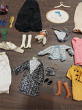 Mattel Barbie Doll Case Assorted Clothes Shoes Dresses Handbag Hangers Fashion